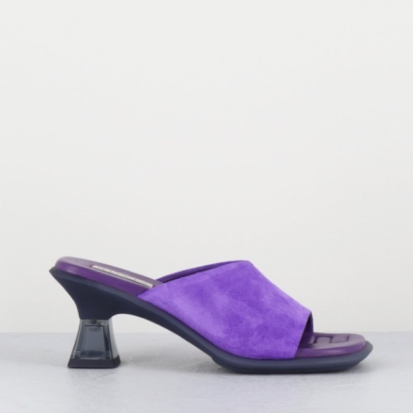 New Miista Synthia purple suede cushioned heeled Sandals US 8 - Picture 4 of 8